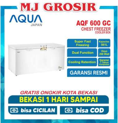 AQUA AQF 600 GC CHEST FREEZER BOX 561 L LEMARI PEMBEKU 561 LITER
