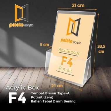 AKRILIK TEMPAT BROSUR / RAK / BOX F4 - MODEL JADI