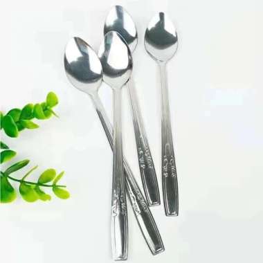 Aksesoren Sendok Teh Panjang Stainless Stell 1 Set / Sendok Teh Panjang / Sendok Teh Anti Karat / Pe