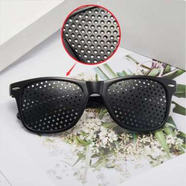 Kacamata Lubang Terapi Mata Fokus Minus Silinder Anti Myopia Pinhole Glasses Alat Bantu Latihan Anti