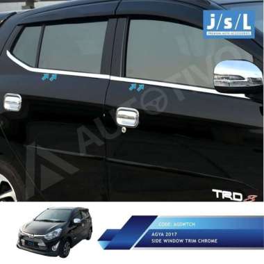 List Lis Kaca Pintu Samping / Side Window Trim Chrome Toyota Agya
