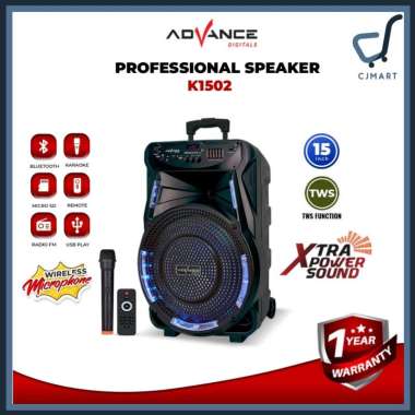 Speaker Advance K-1502 Portable 15 Inch Speaker Meeting Bluetooth