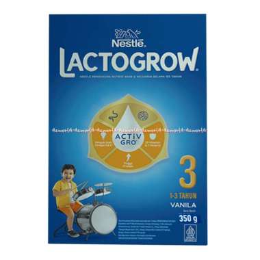 Nestle 350gr Lactogrow 3 Rasa Madu Vanila Susu Bubuk Formula Untuk Anak 1-3tahun Honey Vanilla Milk 