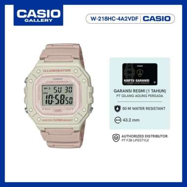 Casio Jam Tangan General W-218HC-4A2VDF Digital Original Pink