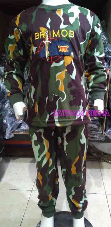 Kaos Anak Gambar Brimob Loreng - Kaos Anak Brimob Panjang XXL