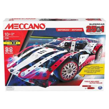 IMBEX - Mainan MECCANO Engineering & Robotics Motorized Supercar 25 in 1 Models SM6062054