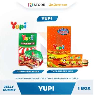 Yupi Gummi Pizza / Yupi Burger Max 1 box isi 12pcs yupi gummi pizza
