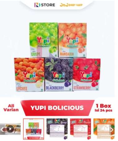 Yupi Bolicious Box Isi 24pcs blackberry