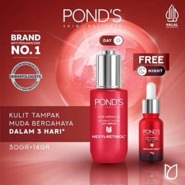 Ponds Age Miracle Ultimate Youth Serum 30g Free Ponds Age Miracle Night Serum Ultimate Youth 14g