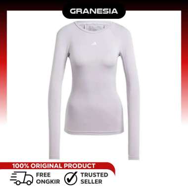Adidas Techfit Women's Training Long-Sleeve Top IX3262|Kaos Olahraga Fitness Wanita XL