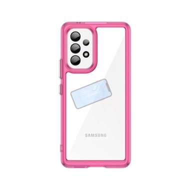 Samsung A33 Case Rugged Shield Ori Elegant Colorful Crystal Clear Clear Pink