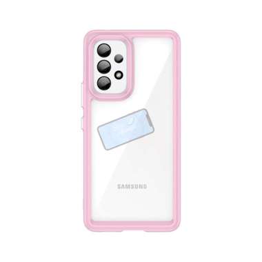 Samsung A33 Case Rugged Shield Ori Elegant Colorful Crystal Clear Solid Pink