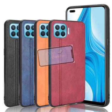 Oppo Reno 4f Soft Case Luxury Premium Leather anti-shock Reno4 F Case Merah