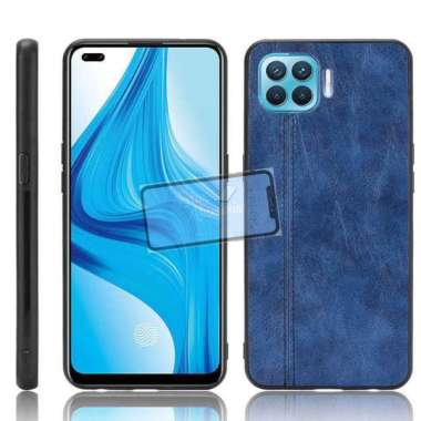 Oppo Reno 4f Soft Case Luxury Premium Leather anti-shock Reno4 F Case Biru