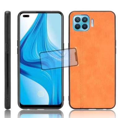 Oppo Reno 4f Soft Case Luxury Premium Leather anti-shock Reno4 F Case Orange