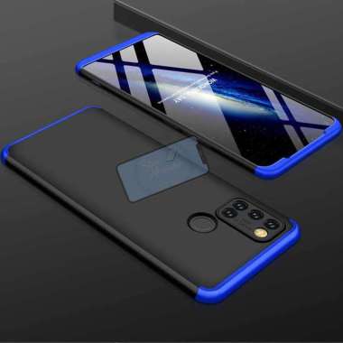 Realme 7i l C17 Original GKK 360 Hard PC Back Case Cover Shell Case Hitam Biru
