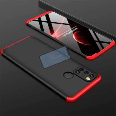 Realme 7i l C17 Original GKK 360 Hard PC Back Case Cover Shell Case Hitam Merah