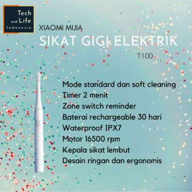 Mijia T100 Sikat Gigi Elektrik Sonic - Putih