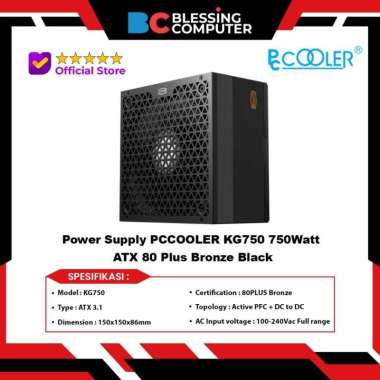 Power Supply PCCOOLER KG750 750Watt ATX 80 Plus Bronze Black