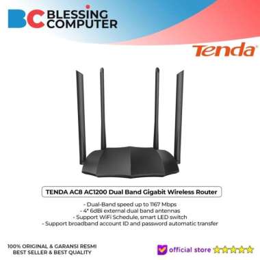 TENDA AC8 AC1200 Dual Band Gigabit Wireless Router