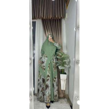 GAMIS CERUTY SET HIJAB SYARI BRANDED BAHAN CERUTY MOTIF PREMIUM GAMIS SYAR'I MEWAH GAMIS SET SERAGAM
