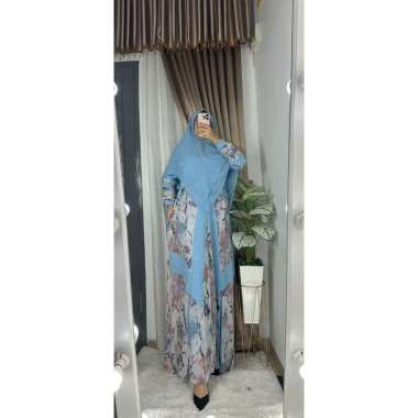 GAMIS CERUTY SET HIJAB SYARI BRANDED BAHAN CERUTY MOTIF PREMIUM GAMIS SYAR'I MEWAH GAMIS SET SERAGAM