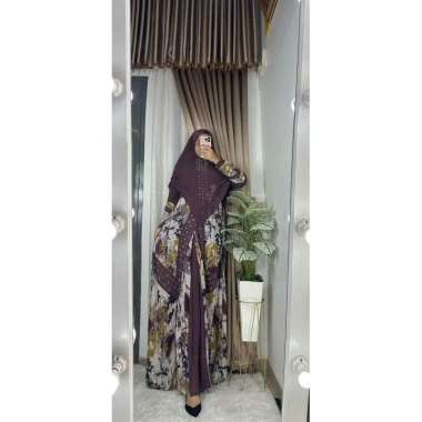 GAMIS CERUTY SET HIJAB SYARI BRANDED BAHAN CERUTY MOTIF PREMIUM GAMIS SYAR'I MEWAH GAMIS SET SERAGAM