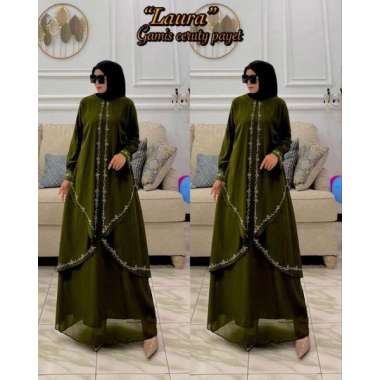 (REAL PICT) GAMIS CERUTI PAYET RUNCING PREMIUM GAMIS CERUTY CANTIK GAMIS SERUTI MEWAH Ld120cm (Jumbo