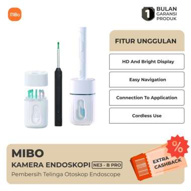 MiBo Kamera Endoskopi Otoskop NE-3B PRO – Alat Pembersih Telinga & Pemeriksa Kesehatan Telinga NE3 -