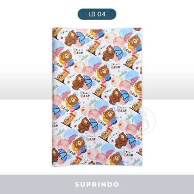 (10 lbr) KERTAS KADO MOTIF LOVE BEAR LB 04