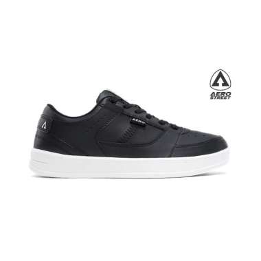 Aerostreet 37-44 Hoops Low 2.0 Putih Hitam Hitam - Sepatu Sneakers Casual 41