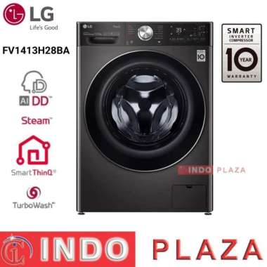 MESIN CUCI LG FRONT LOADING 13 Kg FV1413H2BA INVERTER + STEAM + WIFI