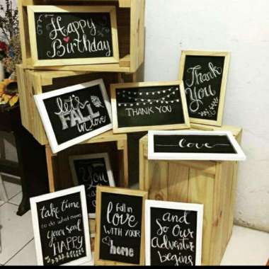 Papan tulis kapur kecil mini chalkboard blackboard blackboard papan tulis hitam 20x30