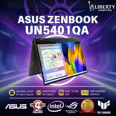 Asus Zenbook 14 Flip OLED UN5401QA-OLED552 /AMD Ryzen 5-5600H/8GB/512GB SSD/14″ Touch/Win 11 Home+OH
