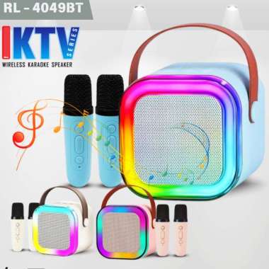 SPEAKER KARAOKE MINI KTV ROLINSON RL-4049BT + 2 MIC BLUETOTH SPEAKER WIRELESS MURAH