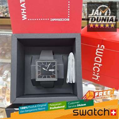JAM TANGAN SWATCH - JAM SWATCH ORIGINAL SO34B701 SWATCH SO34B 701 WHAT IF BLACK AGAIN JAM TANGAN PRI