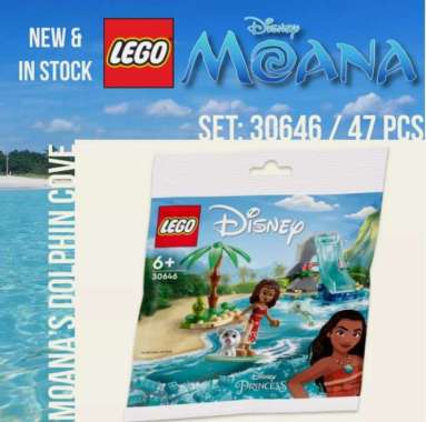 LEGO Disney Princess - 30646 Moana Dolphin Cove Polybag Building Kid Toy Pua Pig Movie Animal Fish M