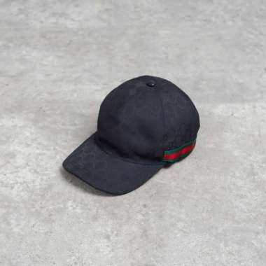 Topi GUCCI GG SUPREME BLACK CAP 100% ORIGINAL M (Adjust)