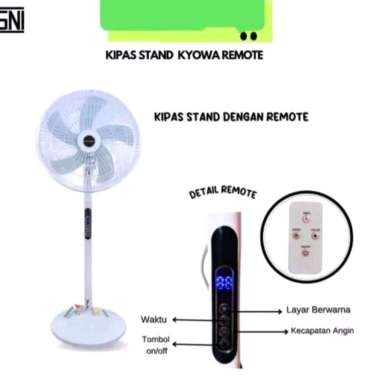 Kipas Angin Standing KYOWA KW-1608B / Kipas berdiri / Kipas Remote