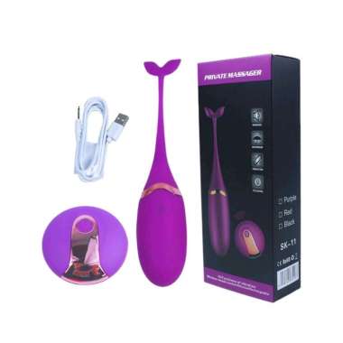 Vibrator Sextoys Wanita Wireless Remote Control Nirkabel USB Alat Pijat Terapi Model Ikan
