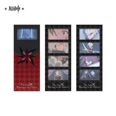 Type B The Song Burning in the Embers Series Film Bookmark Set 5,4cm x 10cm - Genshin Impact