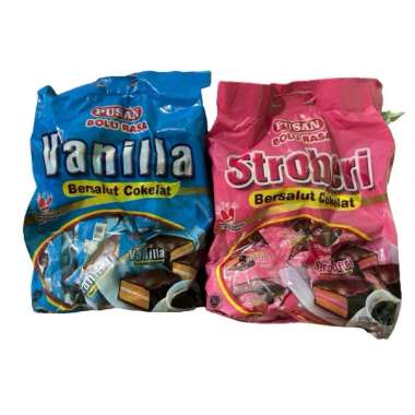 (PACK) Pusan BOLU Bersalut Cokelat Rasa Vanilla dan Stroberi (20 pcs)