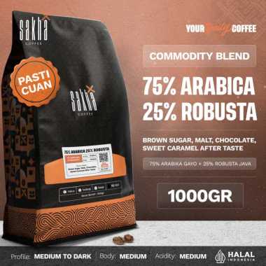 BIJI KOPI 75% ARABICA 1KG Crema Espresso Blend By Sakha Coffee Roastery Biji Kopi