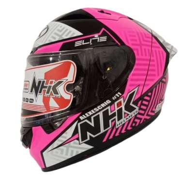 HELM NHK GP R TECH STREET ALEX ESCRIG BLACK PINK M-L