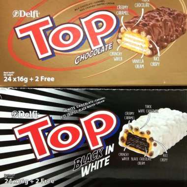 Wafer Top Delfi Delfi Top Chocolate isi 24 + 2 pcs Coklat