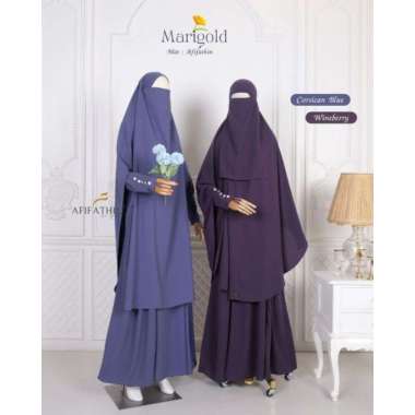 Set Np Marigold By Afifathin bywina | Set Gamis Premium | Abaya M Butter Nut