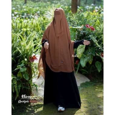 MALIKAH DAN KHADIJAH - AZDA INDONESIA - KHIMAR BERGO INSTAN JUMBO Khadijah (Polos) Browny