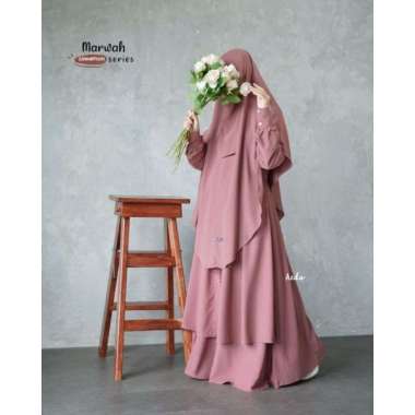 Marwah by Azda | Gamis Semi Tunik | Gamis syari L Sage Fk