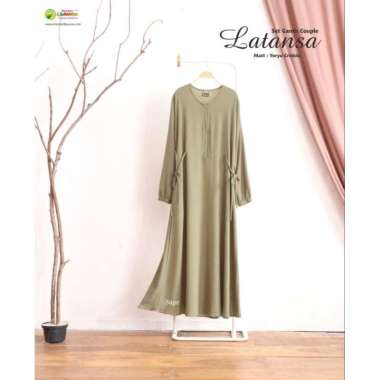 GAMIS LATANSA | MOSLEMLIBASUNA | GAMIS SIMPLE ELEGAN SYAR'I (GAMIS ONLY) XS Sage