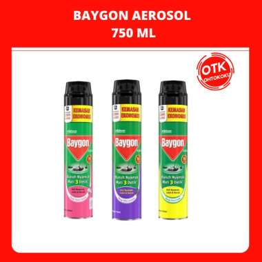 Baygon Aerosol Spray Anti Nyamuk 750 ml Lavender